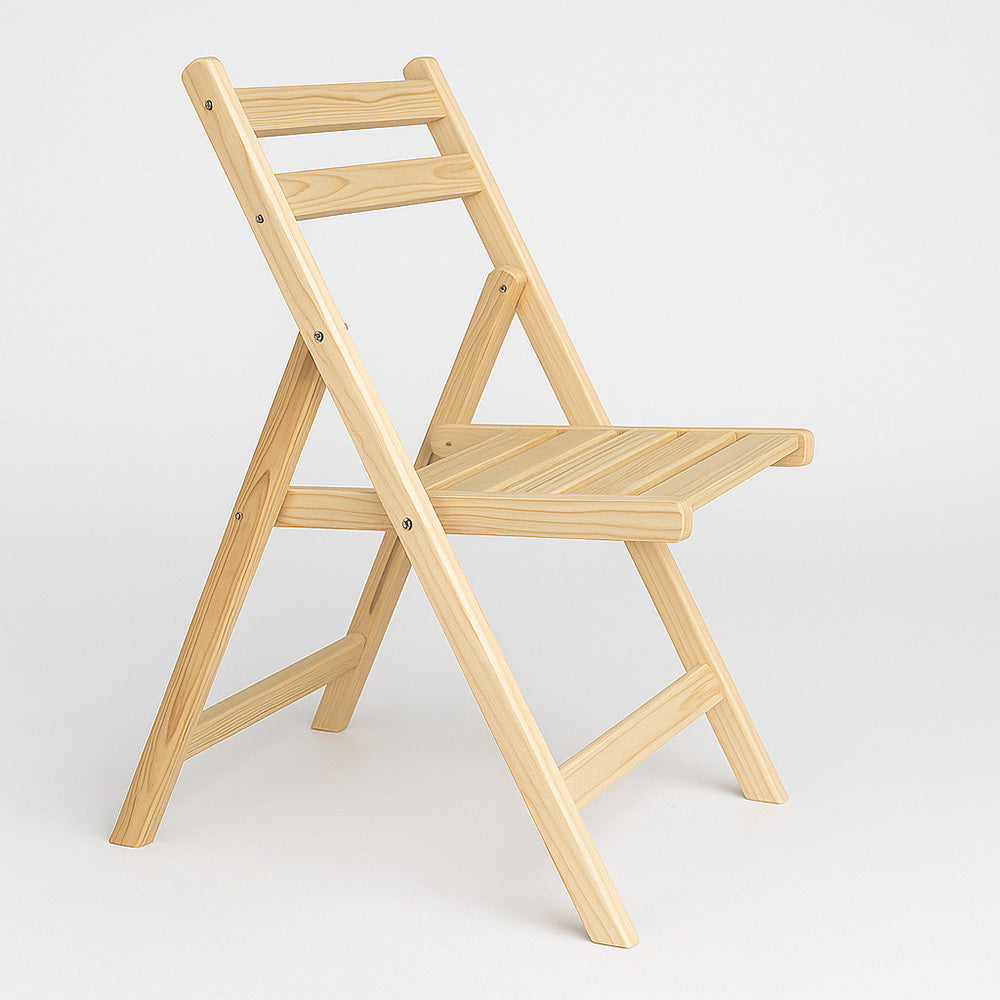 Chaise de Plage et de Jardin Pliable en Bois Massif Naturel