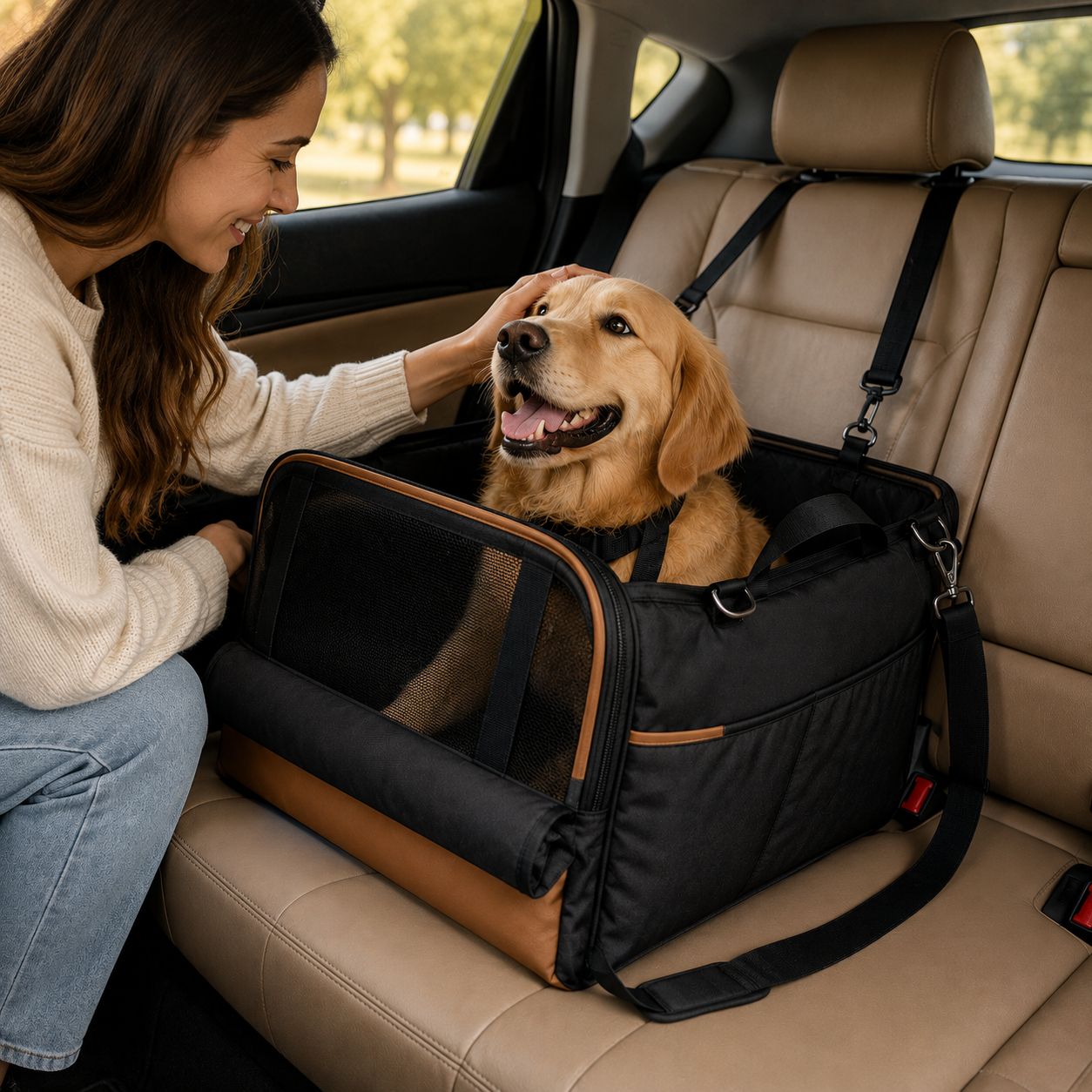TRAVELNEST Dog Car Seat Bed